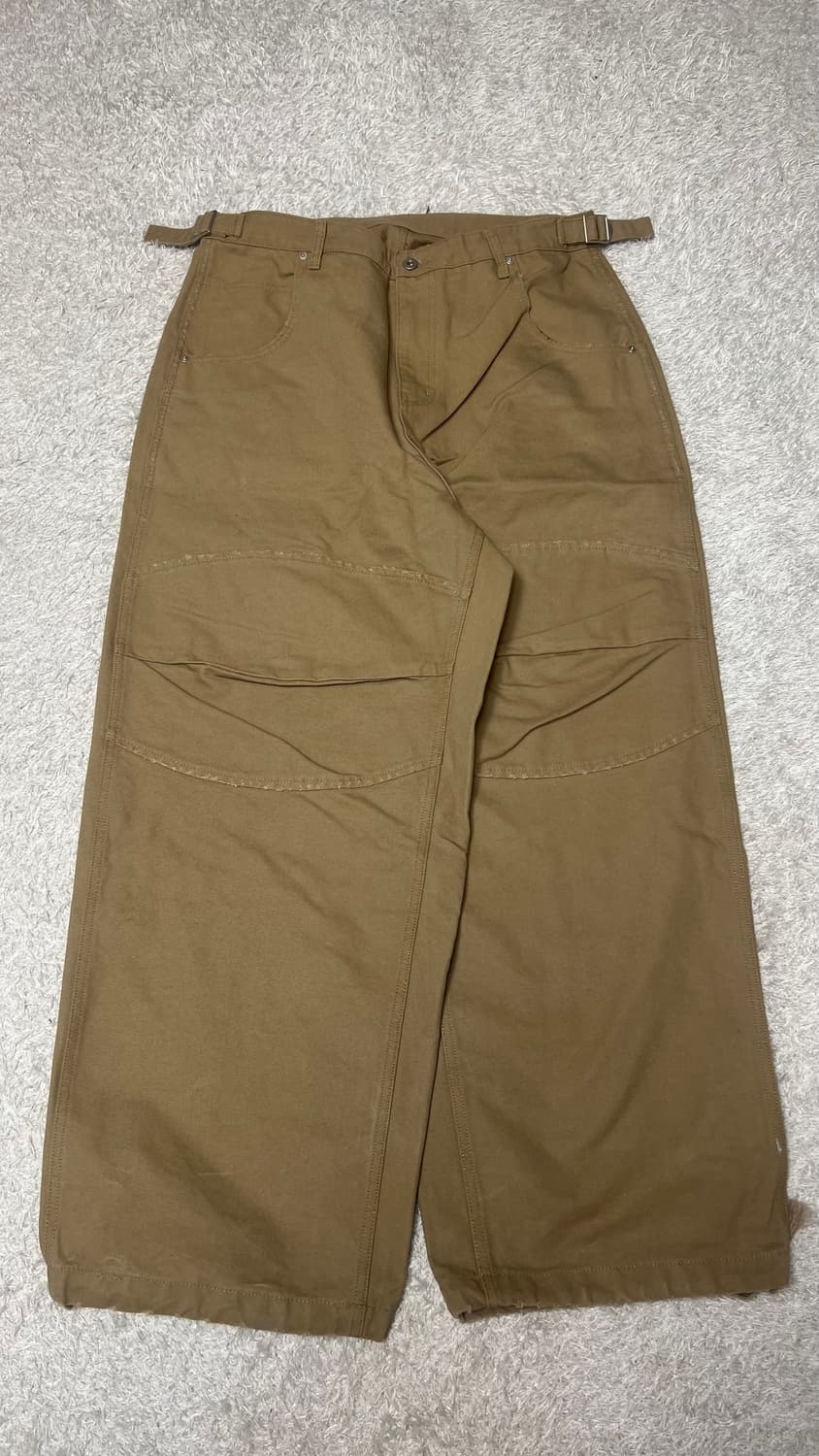 [L] MJD 캔버스 3D니 팬츠 베이지 상품이미지1