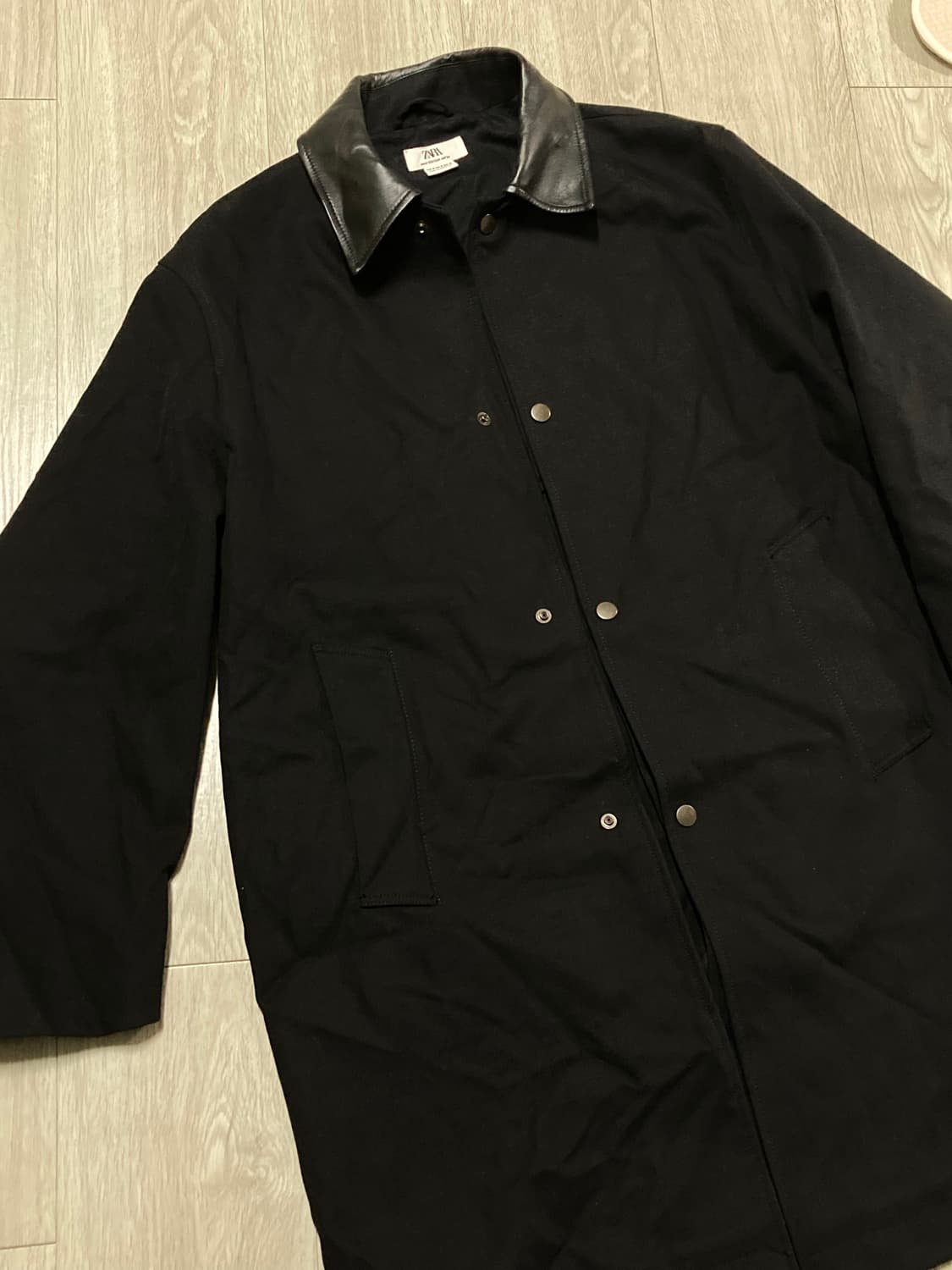 자라 남자 가죽 카라 롱 자켓 판매해요! (새상품) 상품이미지2