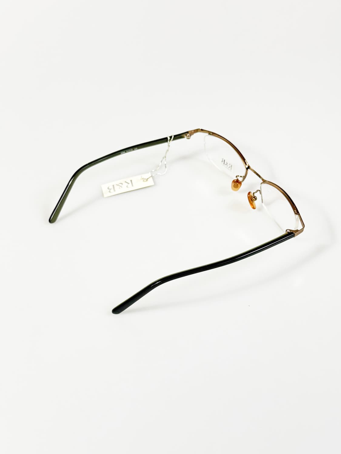 R&B EYEWEAR 골드 반무테 스퀘어 메탈 빈티지 안경 상품이미지4