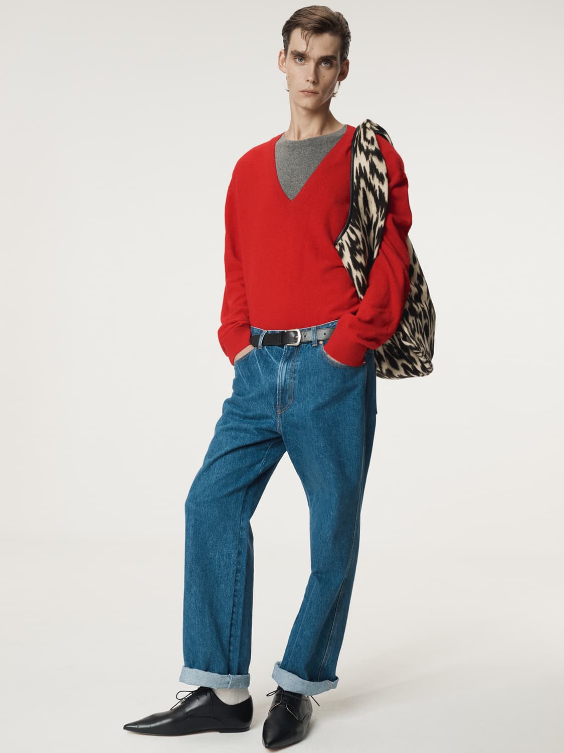 렉토 25FW 스트레이트핏 데님 팬츠 블루 상품이미지2