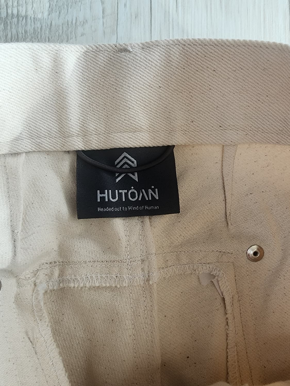 (새상품)HUTOAN 후톤 크림 퍼티그 데님 팬츠 L(32~33)인치 상품이미지7