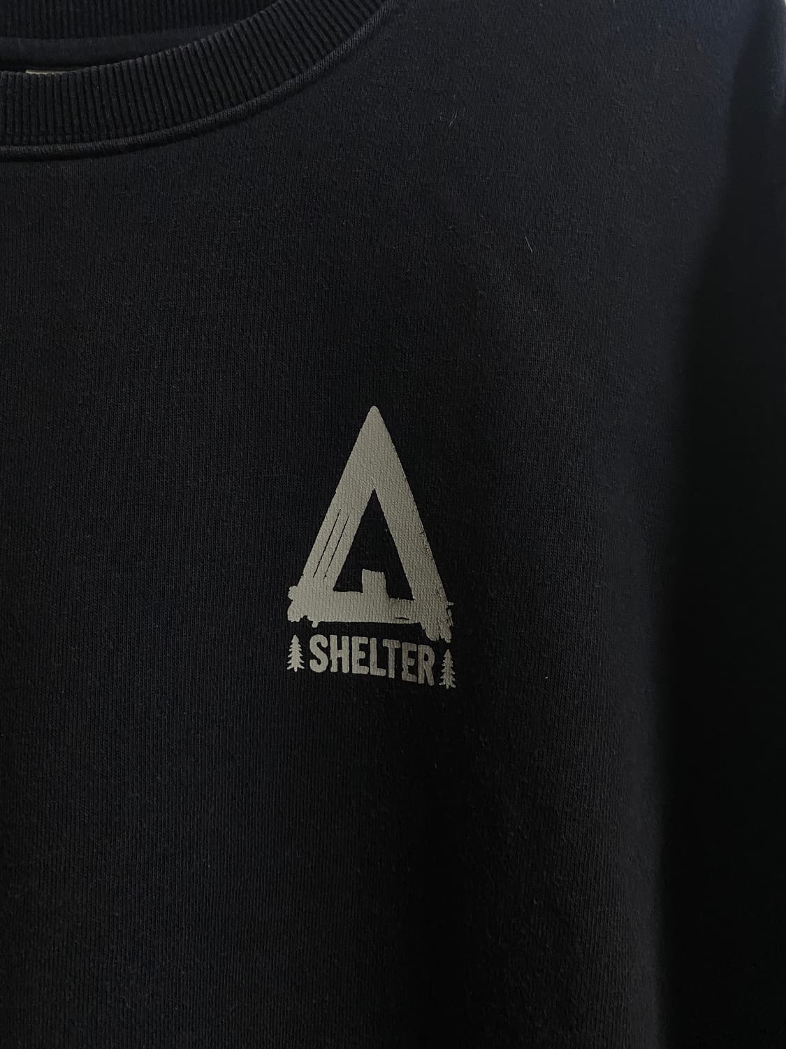 (XL)빈티지 썬페이딩 SHELTER 네이비 스웻셔츠 상품이미지4