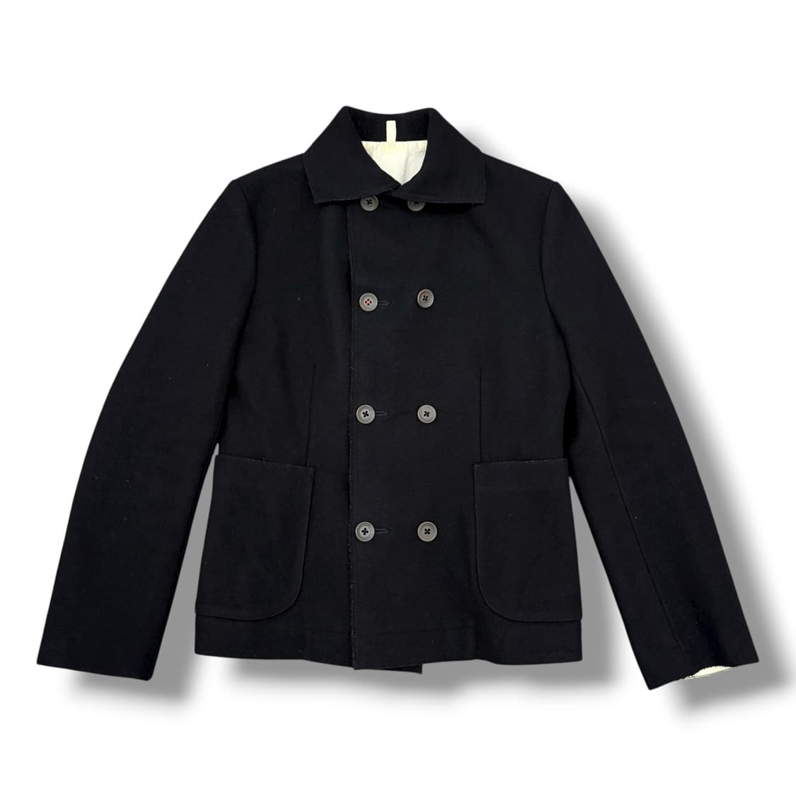 45rpm 블랙 울 캐시미어 혼방 피코트 숏코트 상품이미지1