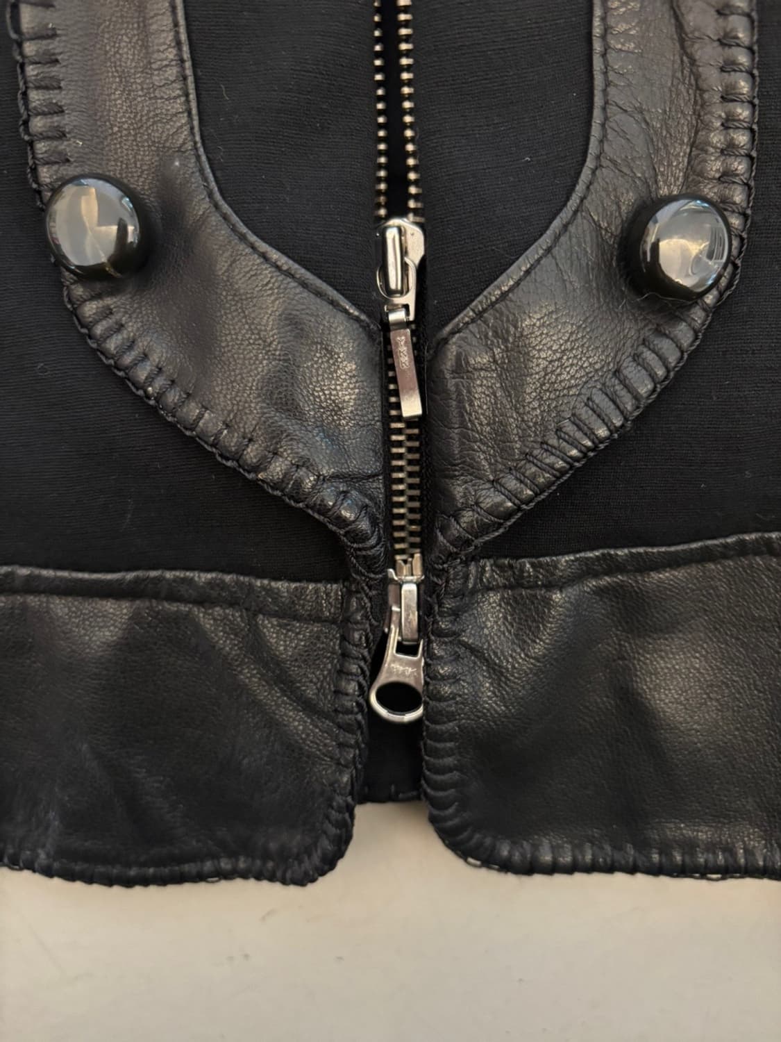 Vintage Leather Panel Jacket 상품이미지6