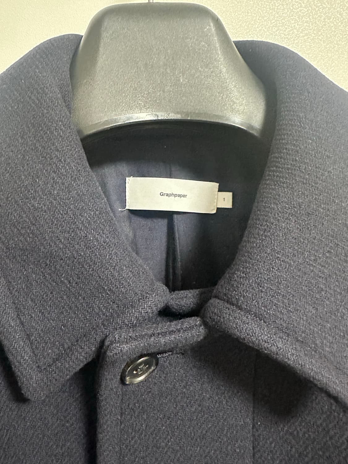 [1] 그라프페이퍼 울 멜튼 코트 네이비 상품이미지6