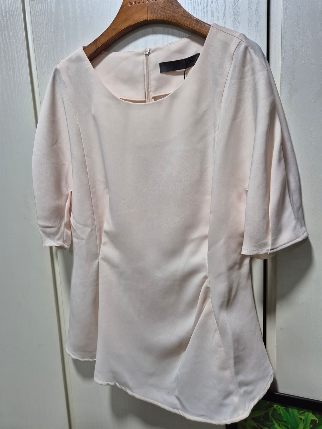 (타임세일)(새상품)Day  블라우스 페플럼 아이보리핑크 반팔 상품이미지6