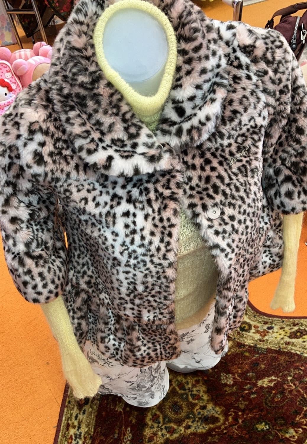 jpn 핑크 호피 퍼자켓 상품이미지2