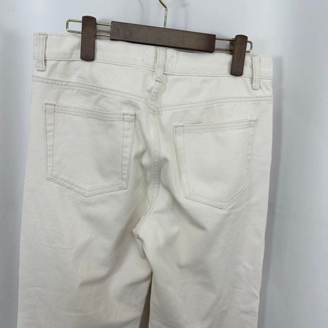 무신사스탠다드 남자 와이드 면바지 크림 31  상품이미지5