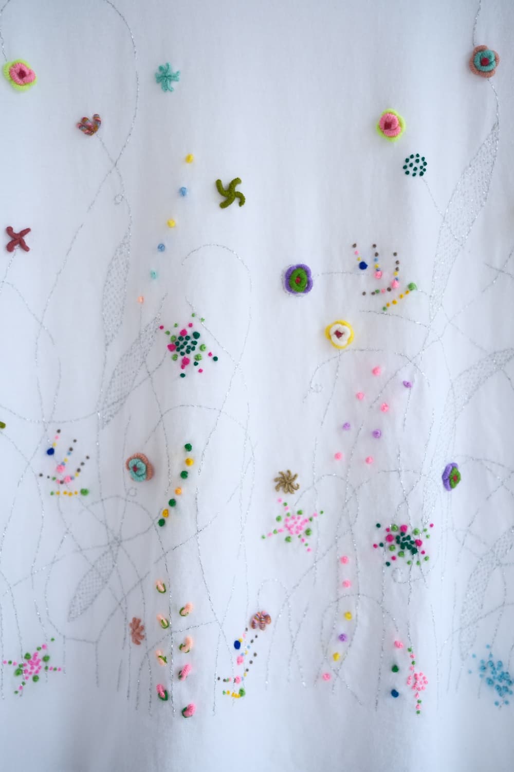 Beads flower appliqué t-shirt 상품이미지8
