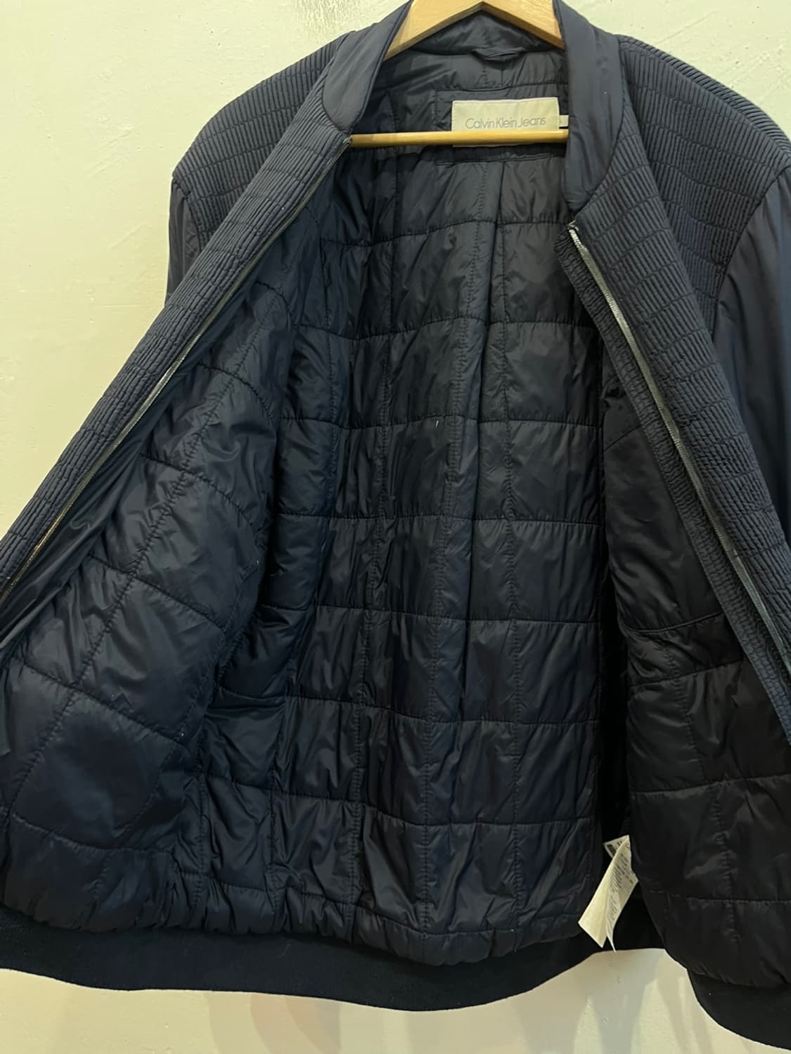 캘빈클라인 패디드 봄버자켓 네이비 L 상품이미지6