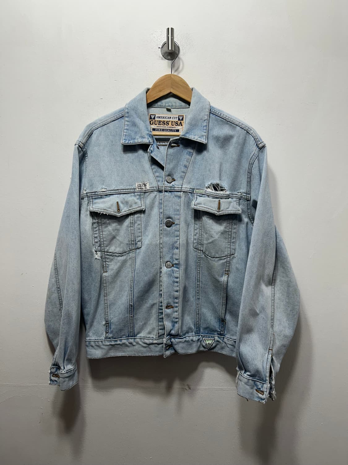 게스 여성 USA 청 데님 연청 여성 자켓 S  상품이미지1