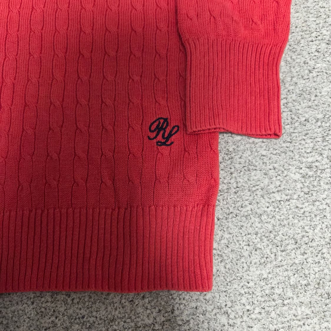 Polo Jeans 폴로 진스 v넥 니트 M 레드 상품이미지4