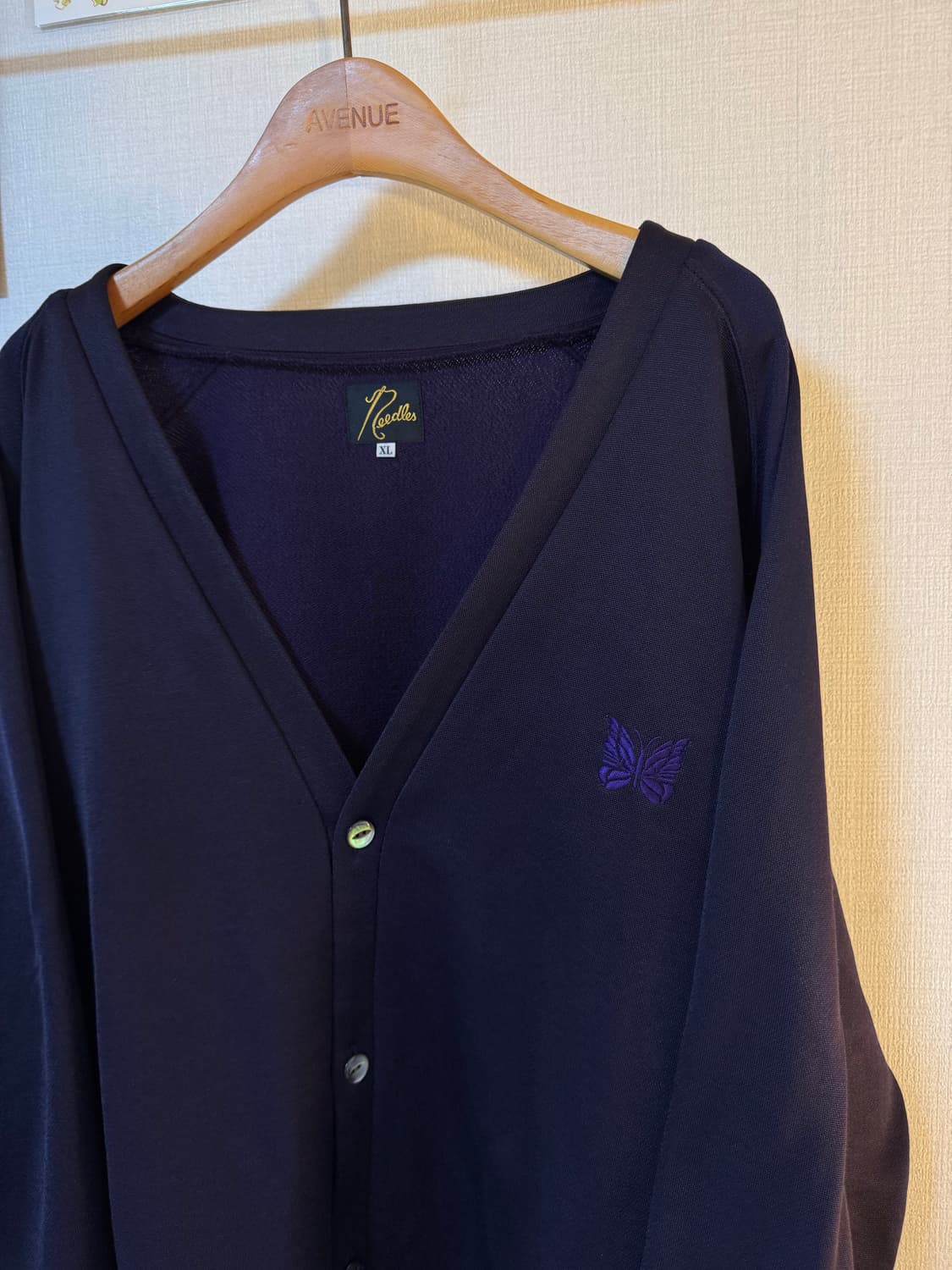 [XL]니들스 버터플라이 로고 브이넥 가디건 퍼플 상품이미지2