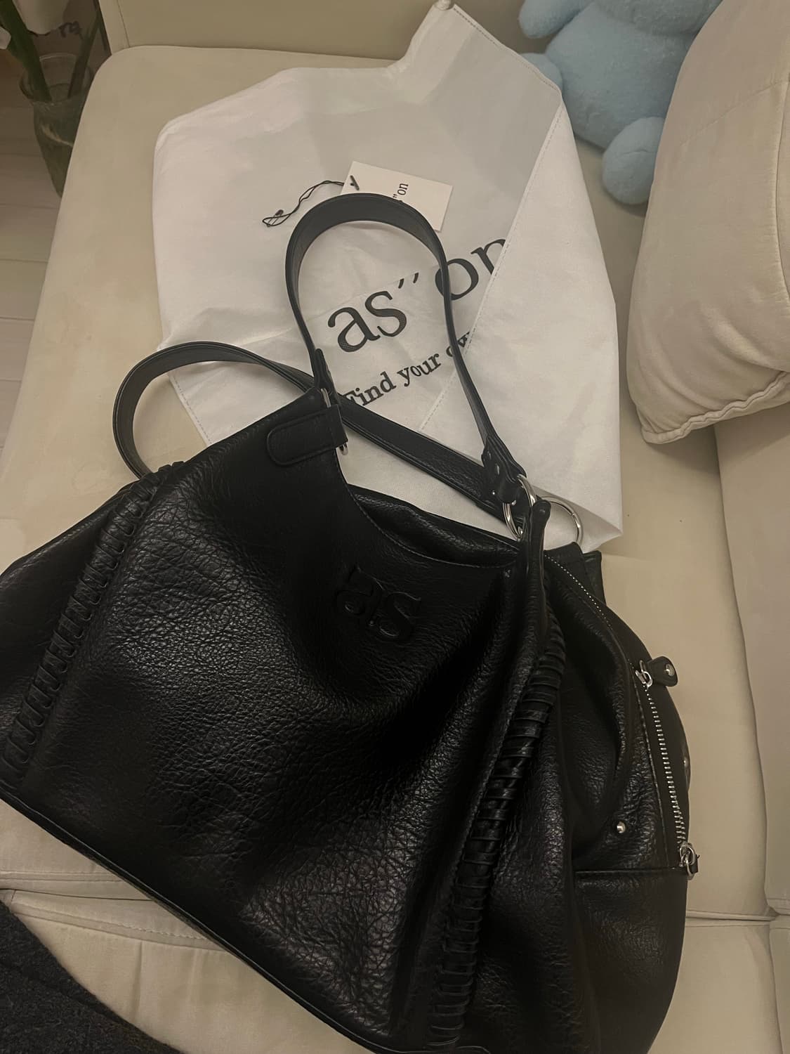 애즈온 보니타 빅백 블랙 상품이미지1