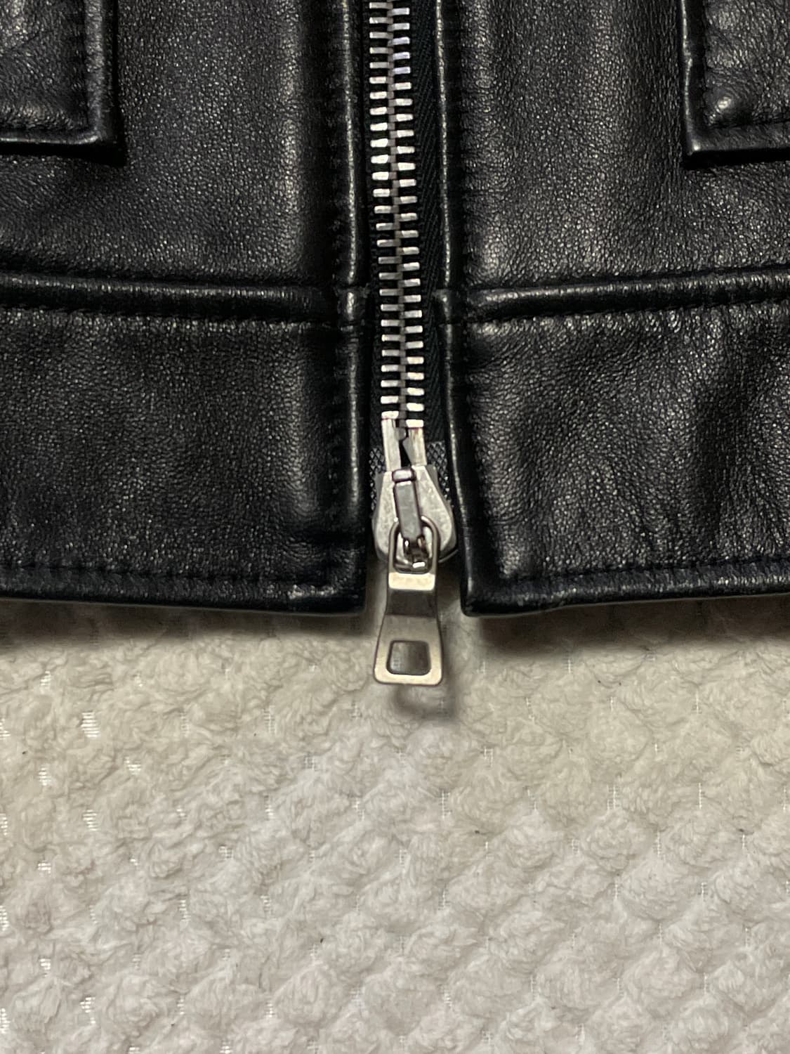 [48] 느와르 라르메스 웨스턴 무드 램스킨 양가죽 바이커 레더 자켓 상품이미지5