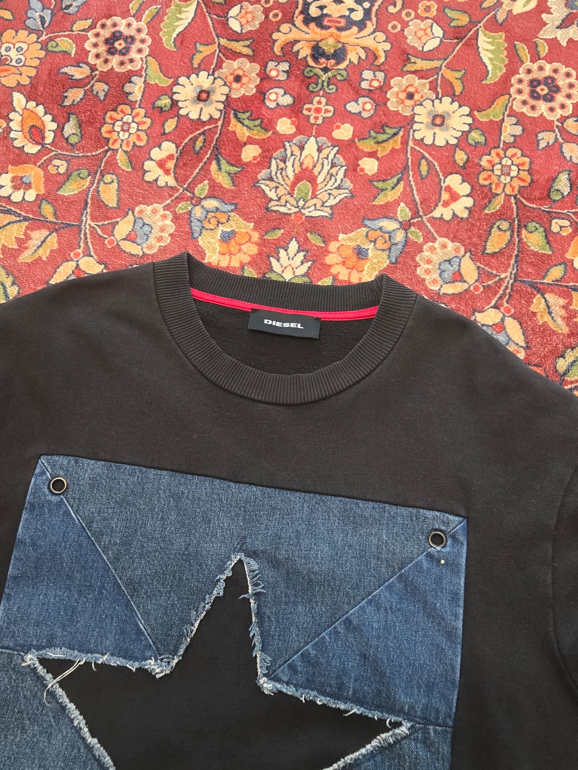 디젤 DIESEL 데님 스타 스웨트 셔츠 (맨투맨) L 상품이미지3