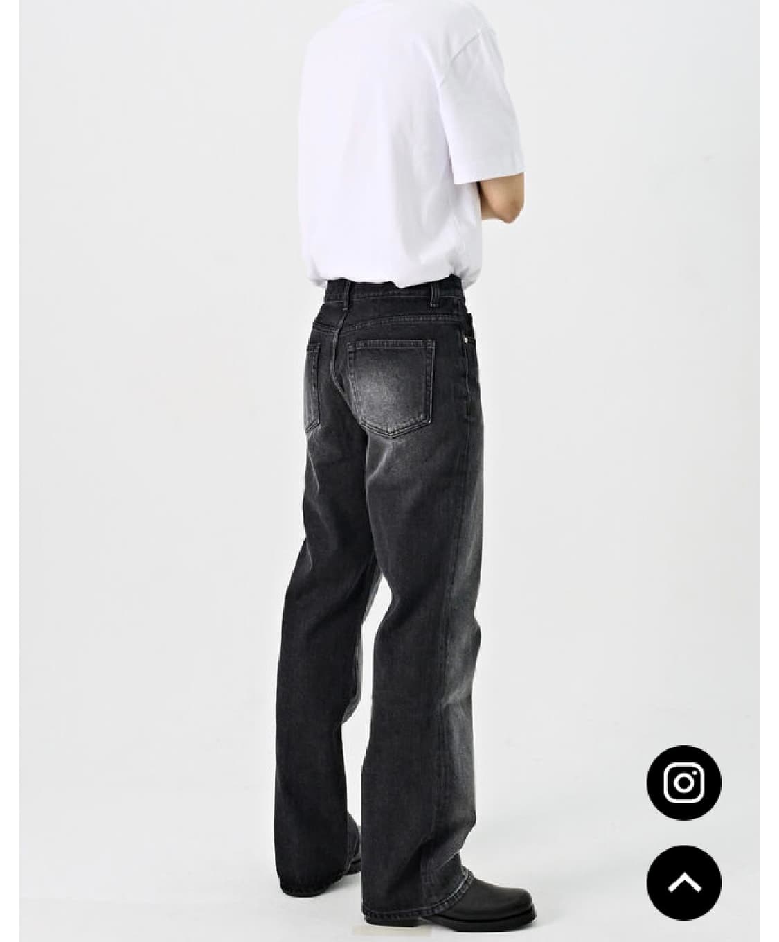 페이탈리즘 spray gradation wide jean 블랙 50 상품이미지2