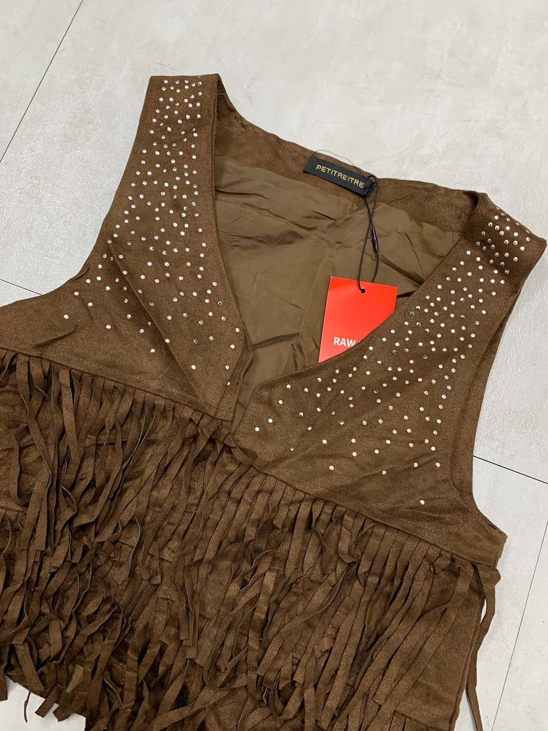 Petitreitre 큐빅 디테일 웨스턴 베스트 #507 상품이미지2