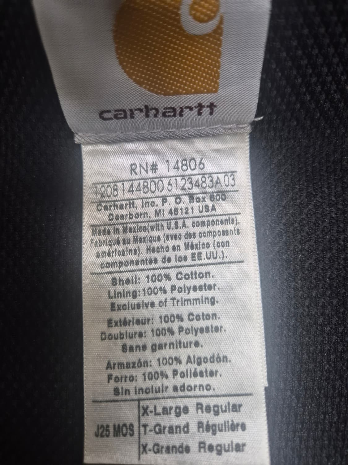 칼하트 j25 액티브 모스그린 상품이미지6