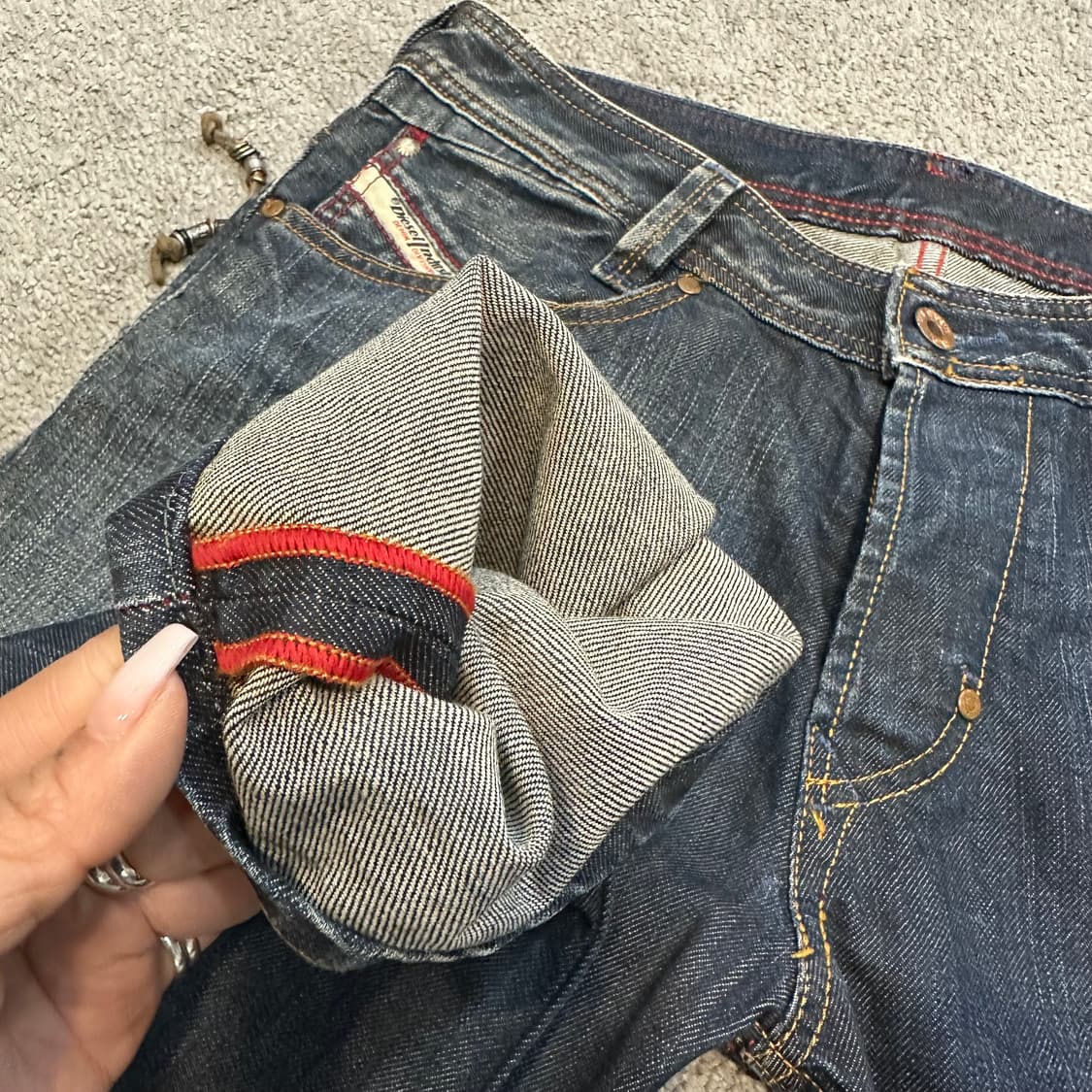 디젤 슬래머 지퍼 포켓 스트레이트 데님 팬츠(30) 상품이미지5