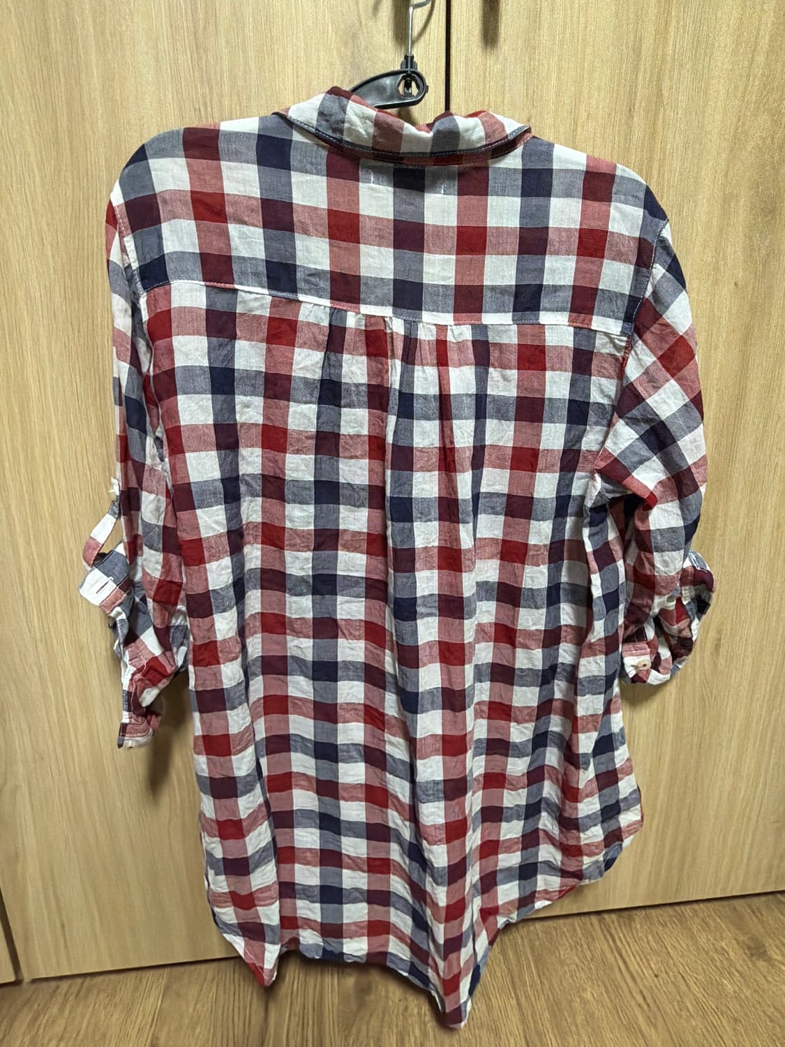 모리걸 체크 블라우스 셔츠 스즈코 상품이미지5