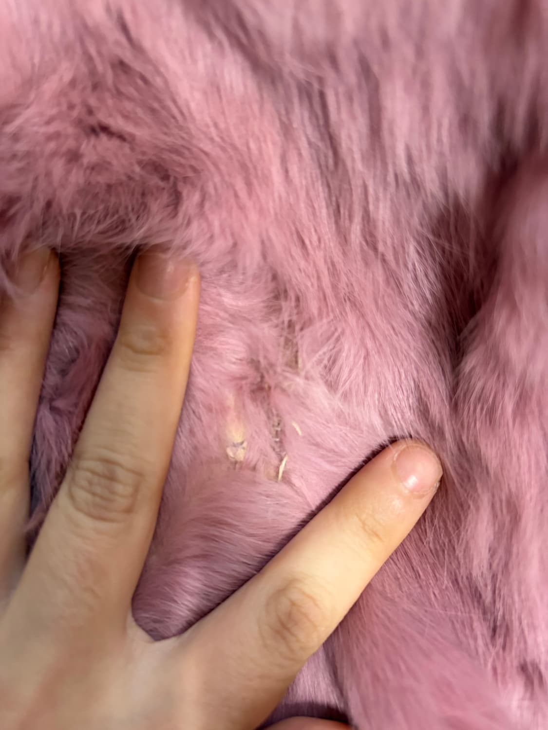 토끼 퍼자켓 핑크 아케호무 샵502 큐빈  상품이미지5