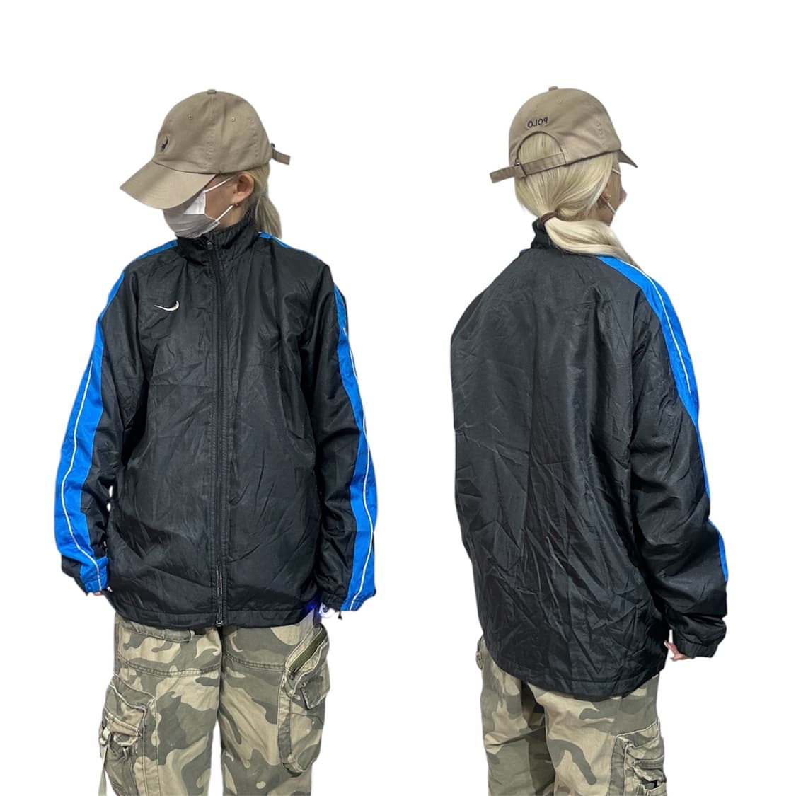 나이키 블랙 블루 사이드 라인 바람막이 자켓  상품이미지1