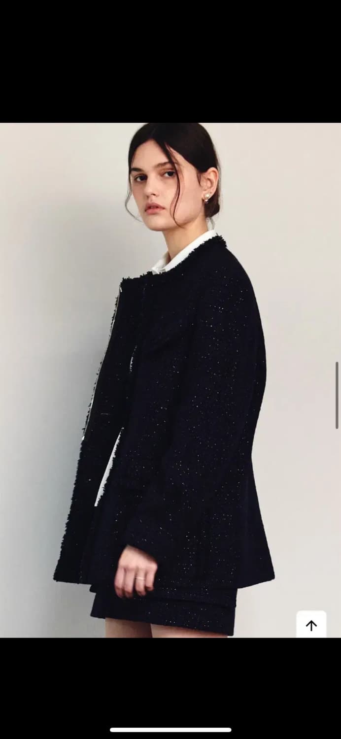 제이청 Anubis Tweed Jacket_Navy 상품이미지2