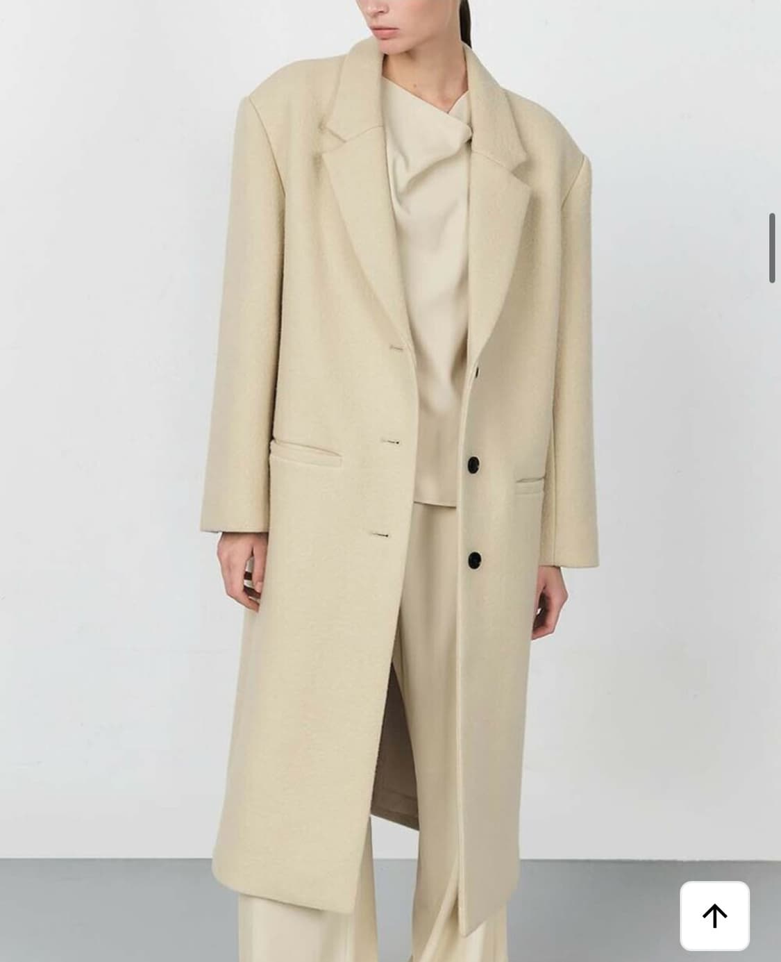 라이트 베이지 롱 울코트(울100%) 상품이미지1