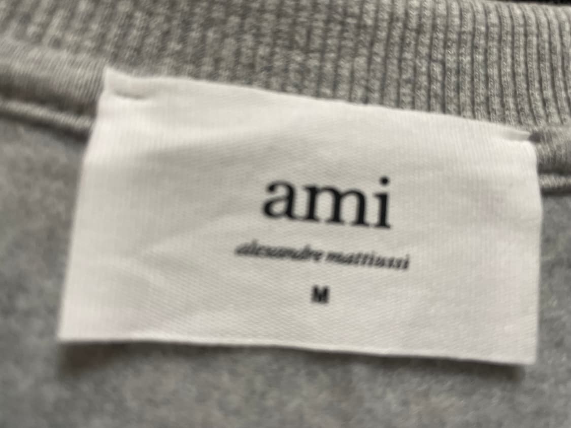 아미 스몰로고 맨투맨 그레이 블랙 M 상품이미지4