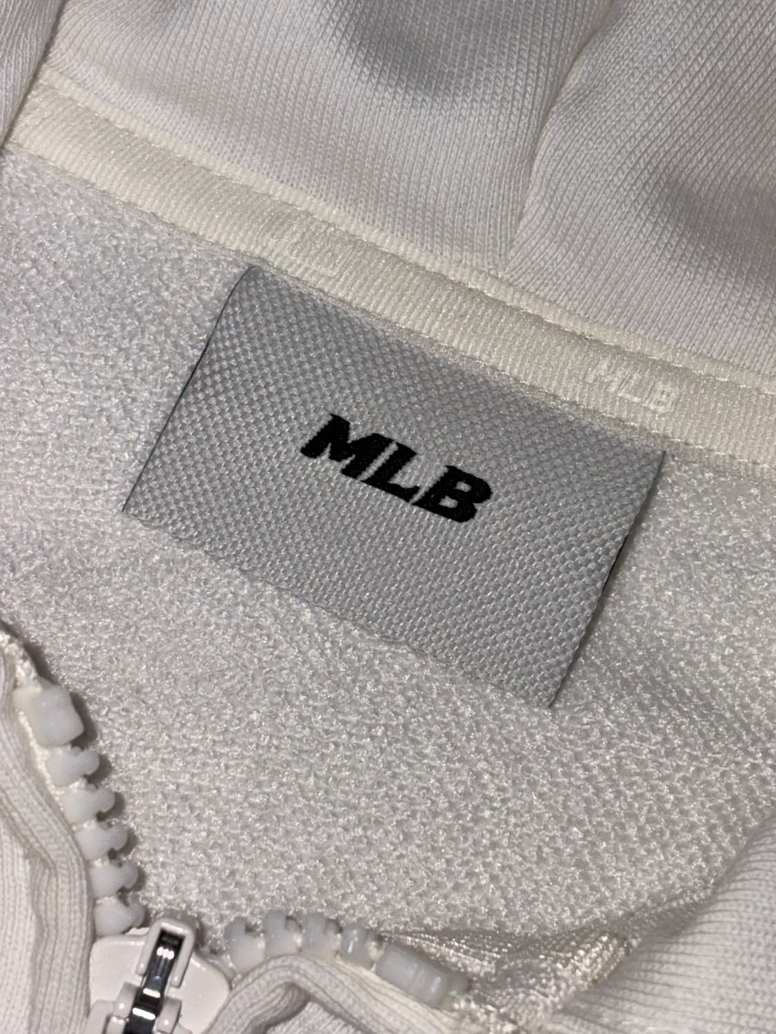 MLB 2way 지퍼 바시티 그래픽 오버핏 화이트 블루 후드 집업 y2k 상품이미지2