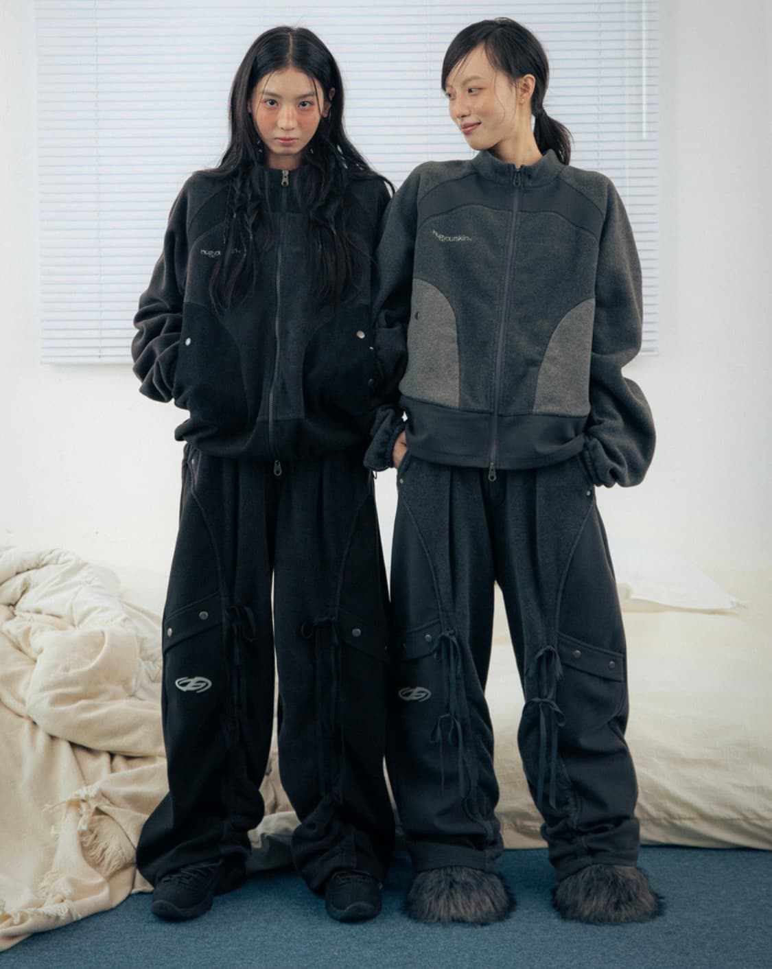 허그유어스킨 플리스 와이드 팬츠 상품이미지1