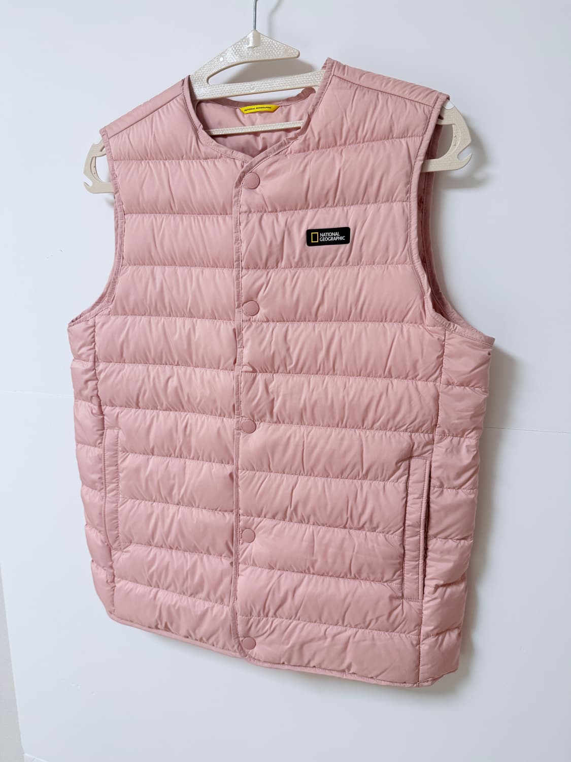 🧥 내셔널지오그래픽 덕다운 경량 패딩 조끼 (핑크 / 150) 상품이미지2