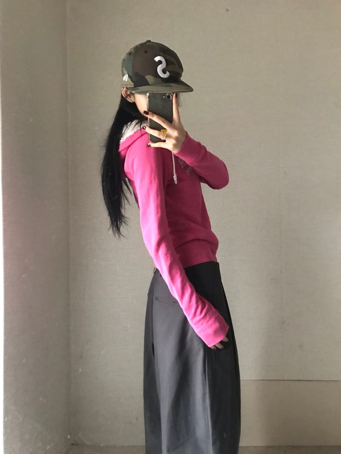 홀리스터 핑크 퍼후드집업 상품이미지2