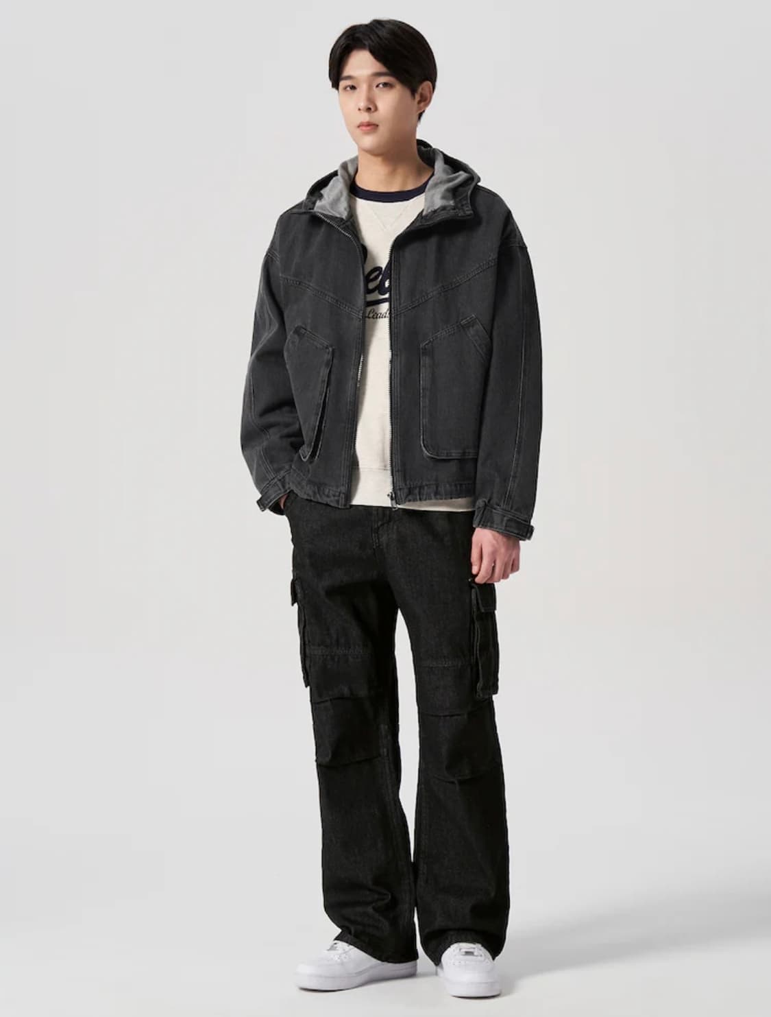 에잇세컨즈 후드 블루종 자켓 애쉬데님 m사이즈 정가 89,900원 상품이미지6