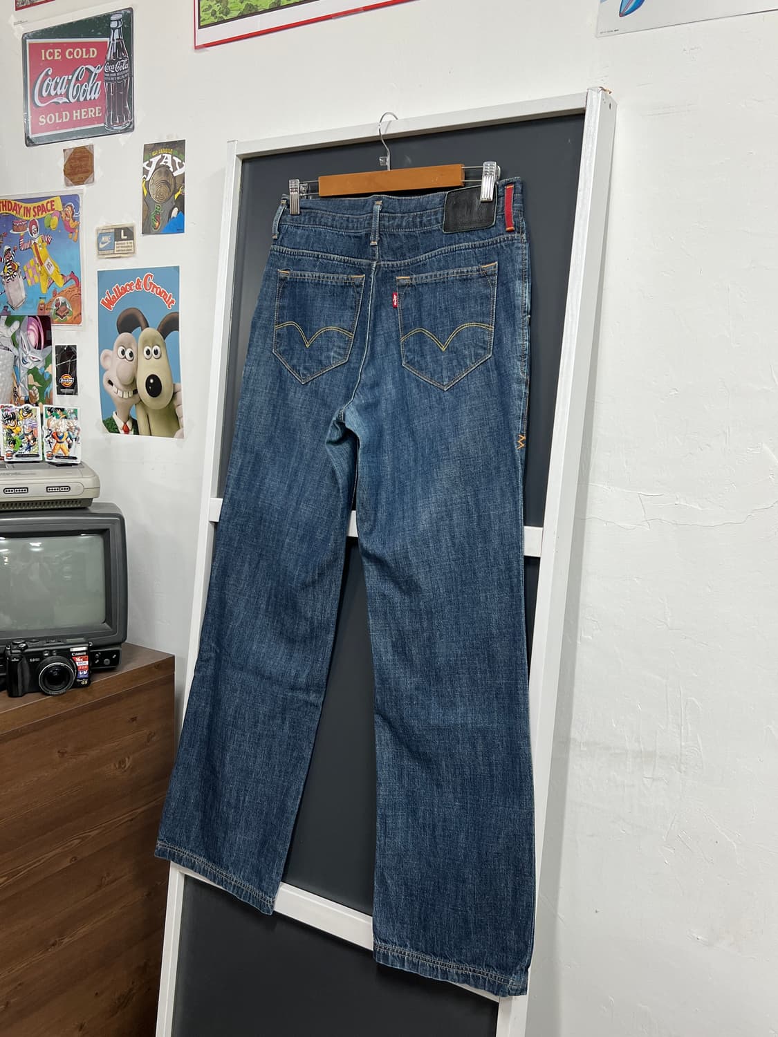 00s 리바이스 x 우영미 더블버튼 워싱 데님 팬츠 상품이미지1