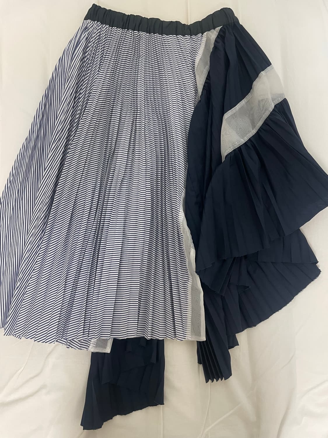 Sacai asymmetric pleats skirt 상품이미지2
