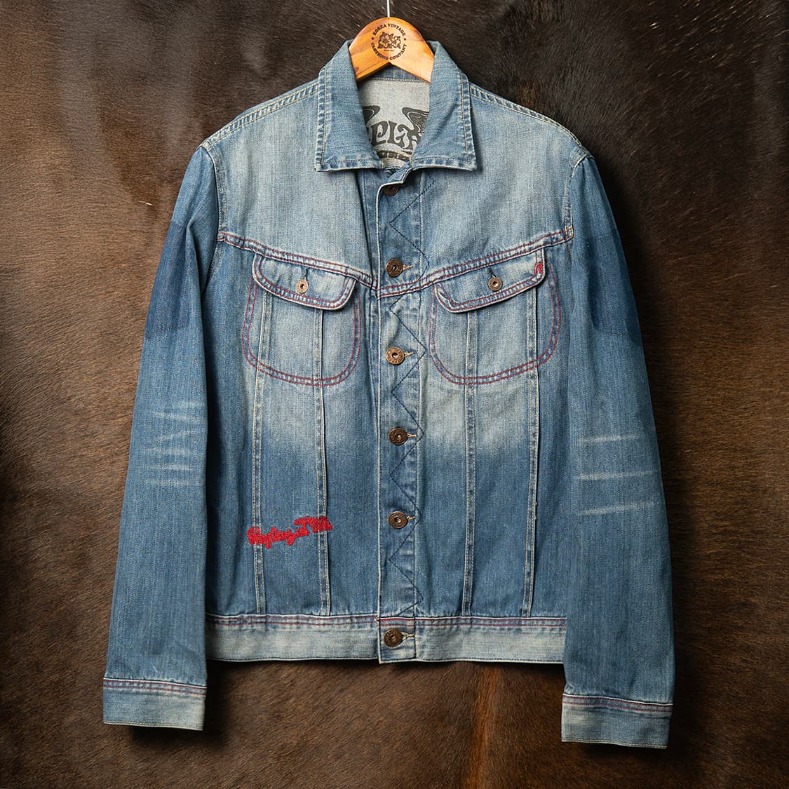 [103] 90s~ 리플레이 REPLAY 드래곤프린팅 데님 트러커 자켓  상품이미지2