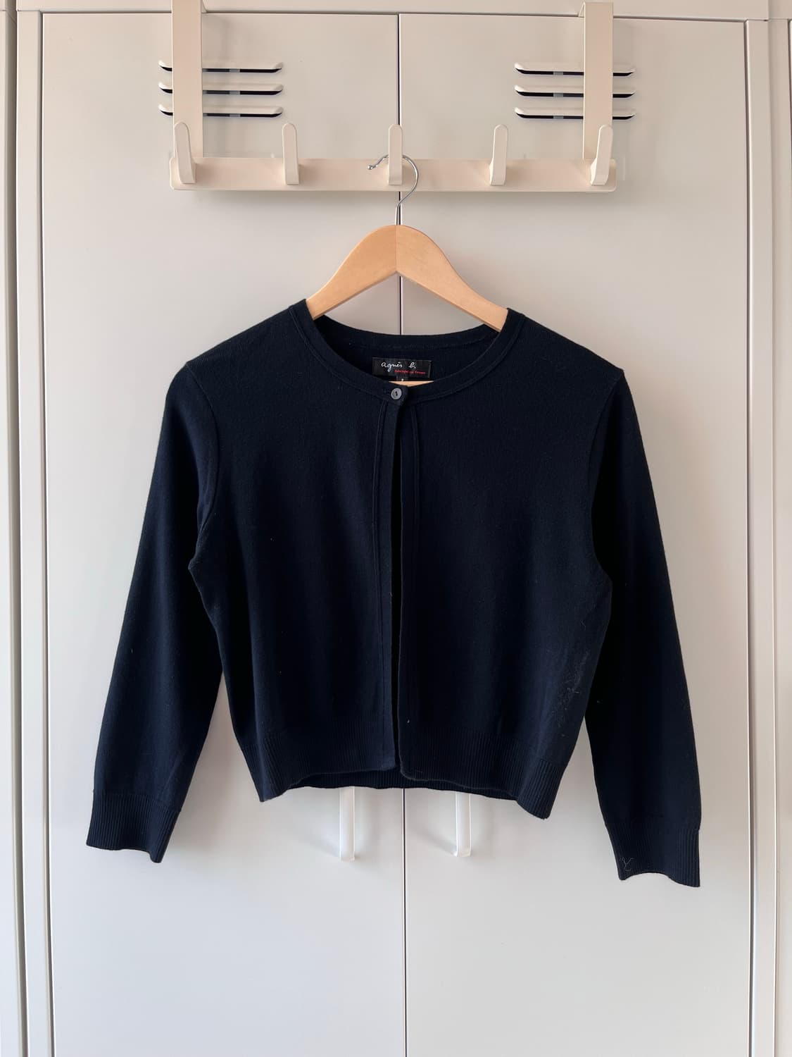 Agnes B 아네스 베 원버튼 울니트 가디건 상품이미지2