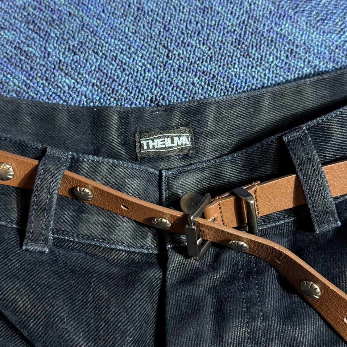 빈티지 벨트 포인트 데님팬츠 상품이미지5