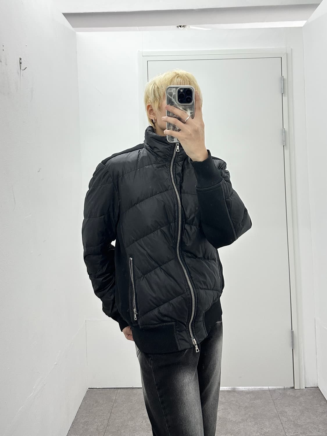 Artisan high neck 2way knit detail padde 상품이미지1