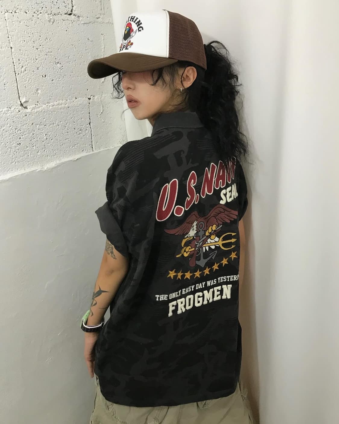 Avirex Embroidery Camo PK T-shirt 상품이미지1