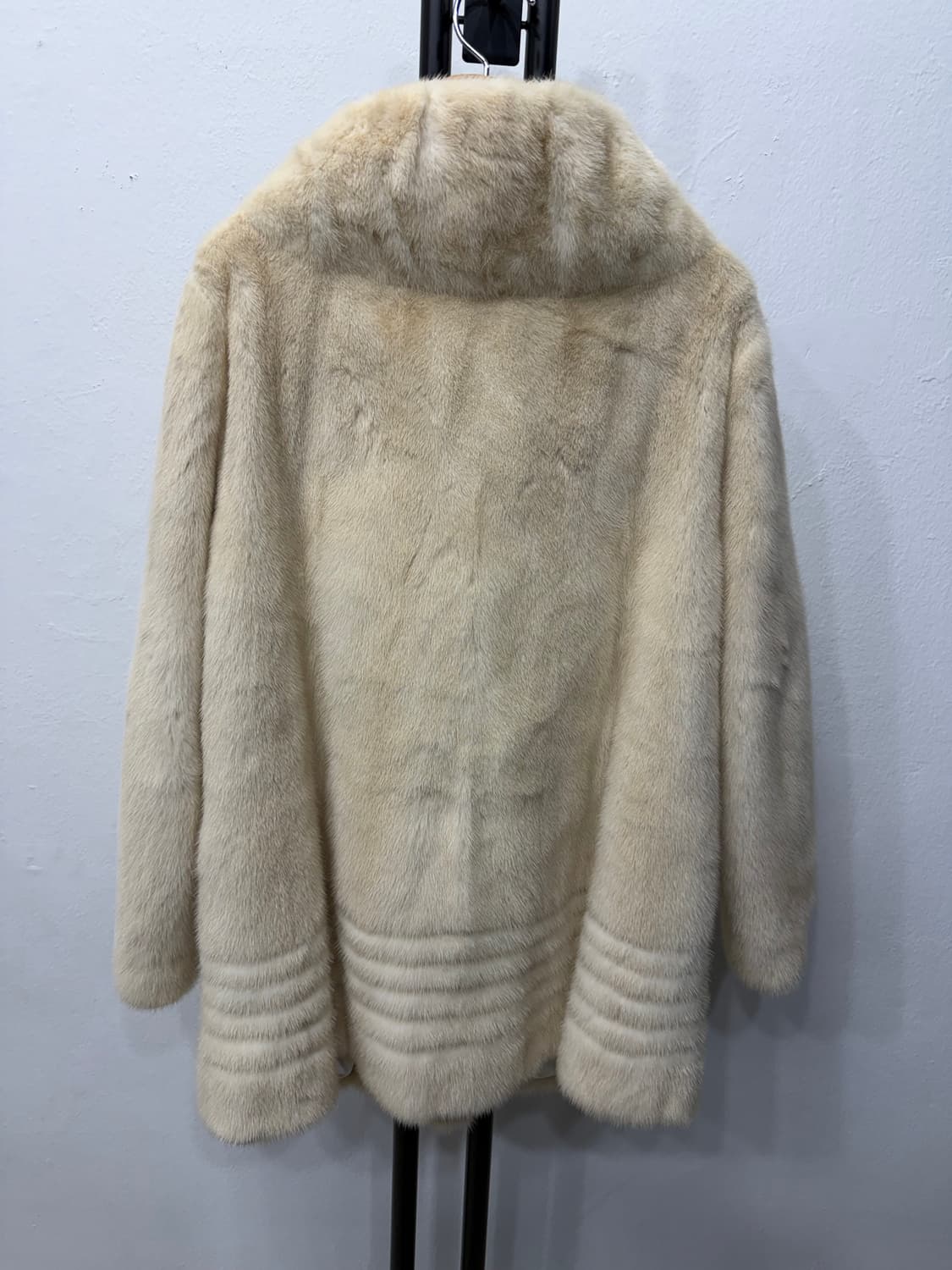 정품) 끌레베 & 진도 A라인 아이보리 천연 밍크 퍼 코트 91 상품이미지4