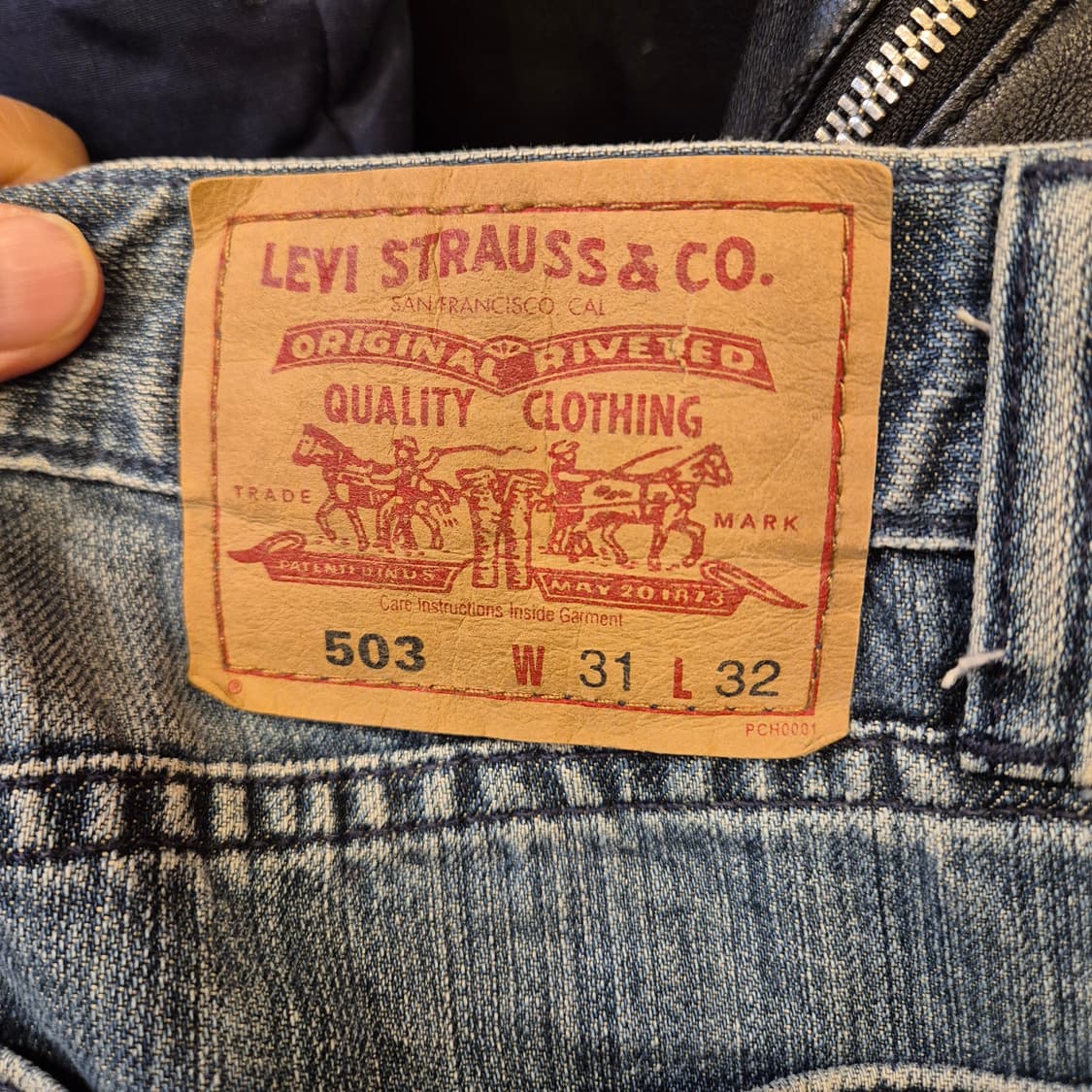 30~31인치 리바이스 503 레귤러부츠컷 워싱청바지  상품이미지3