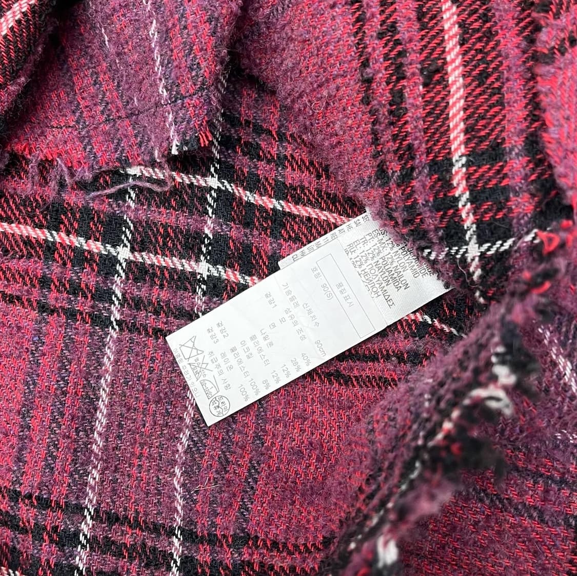 디젤 퍼플 울 블렌드 타탄 체크 셔츠  상품이미지7