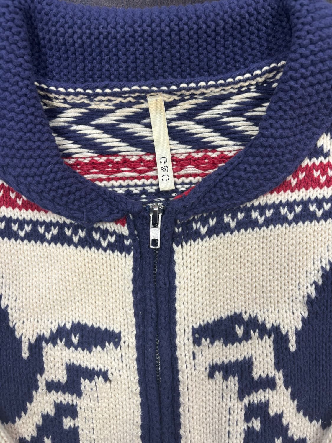 G&G 패턴 니트 집업 가디건 상품이미지6