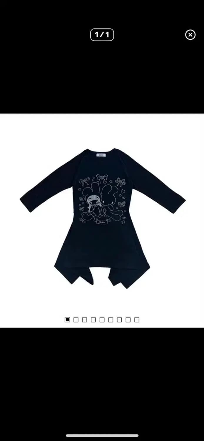 지초이 ss24 flared raglan 래글런 티 드레스 (블랙) 상품이미지1