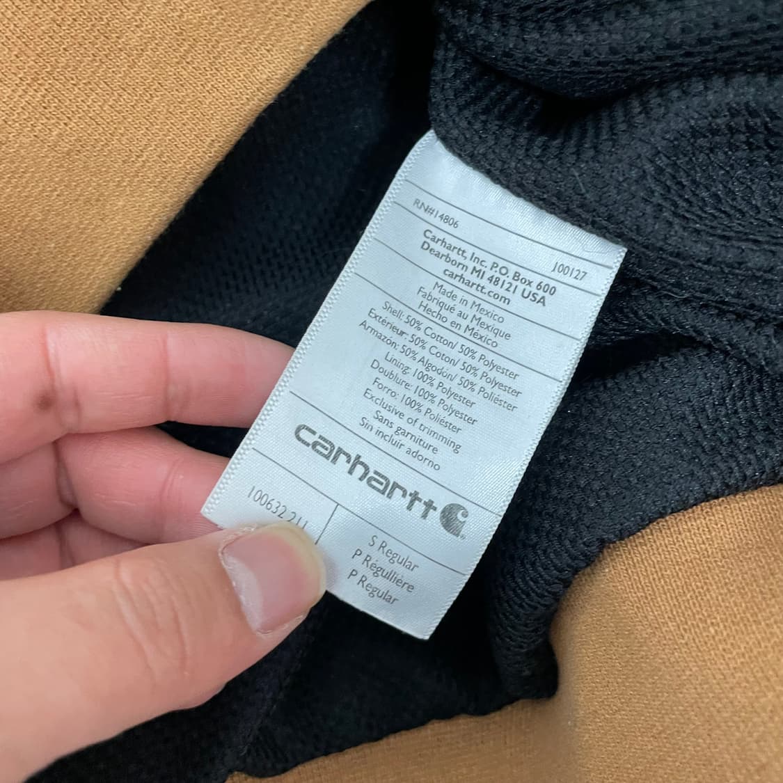 칼하트 오리지널 오버사이즈 된장 써멀 후드집업 상품이미지7