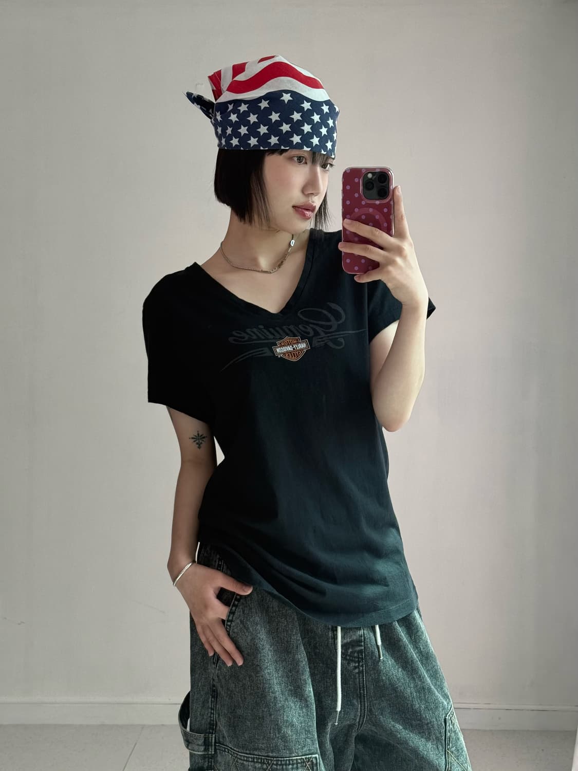할리데이비슨 브이넥 아리조나 반팔티 상품이미지2