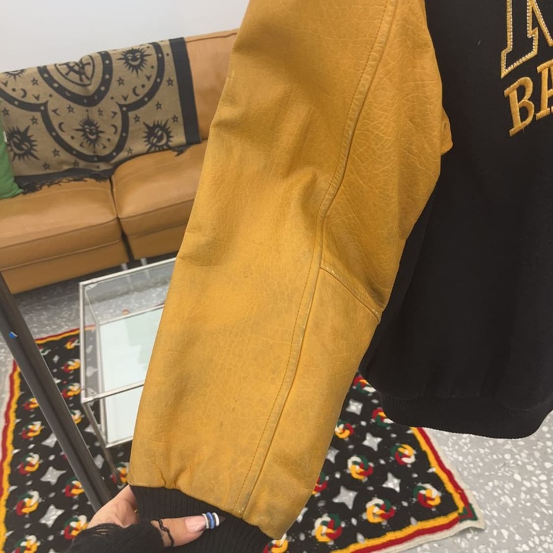 나이키 올드스쿨 레트로 빈티지 소가죽 바시티자켓 100 C07690 상품이미지6